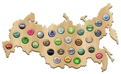 Копилка-карта для пивных крышек